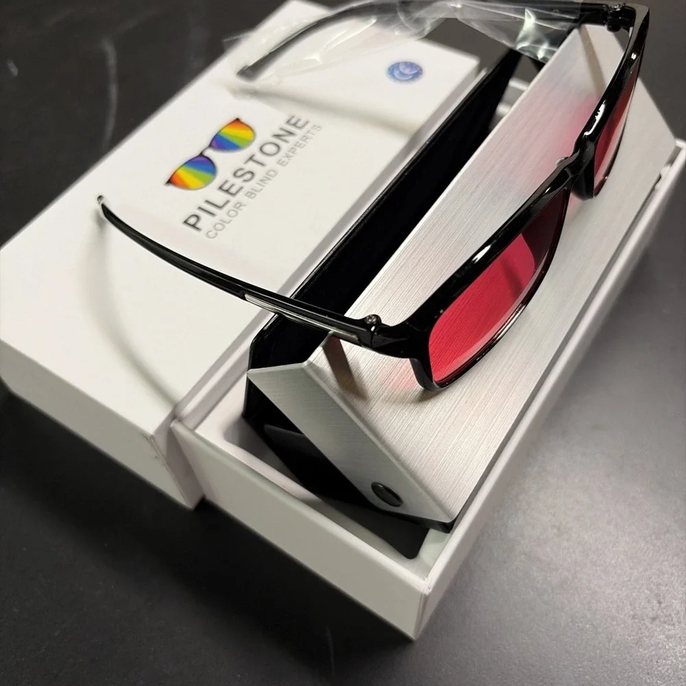 Pilestone Color Blind Glasses GM-2 Lens D Non-Prescription Red Lenses NEW